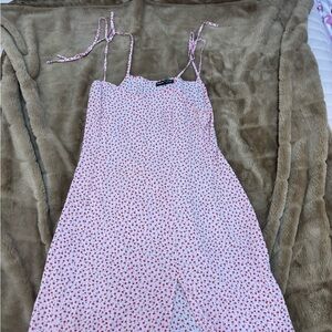 SHEIN Pink and Red Floral Dress